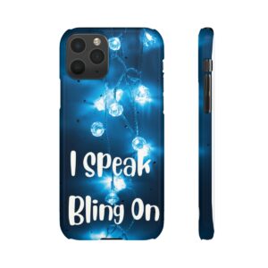 I Speak Blingon Funny Phone Case for Nerd - Gift for Trekkie Fan - Sparkly Phone Case - Protective Phone Cover