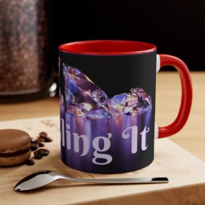 Just Bling it - Coffee Mug for Unique Woman - Sparkly Gift for Her - Pump it Up Accessory - Funny Saying Mug