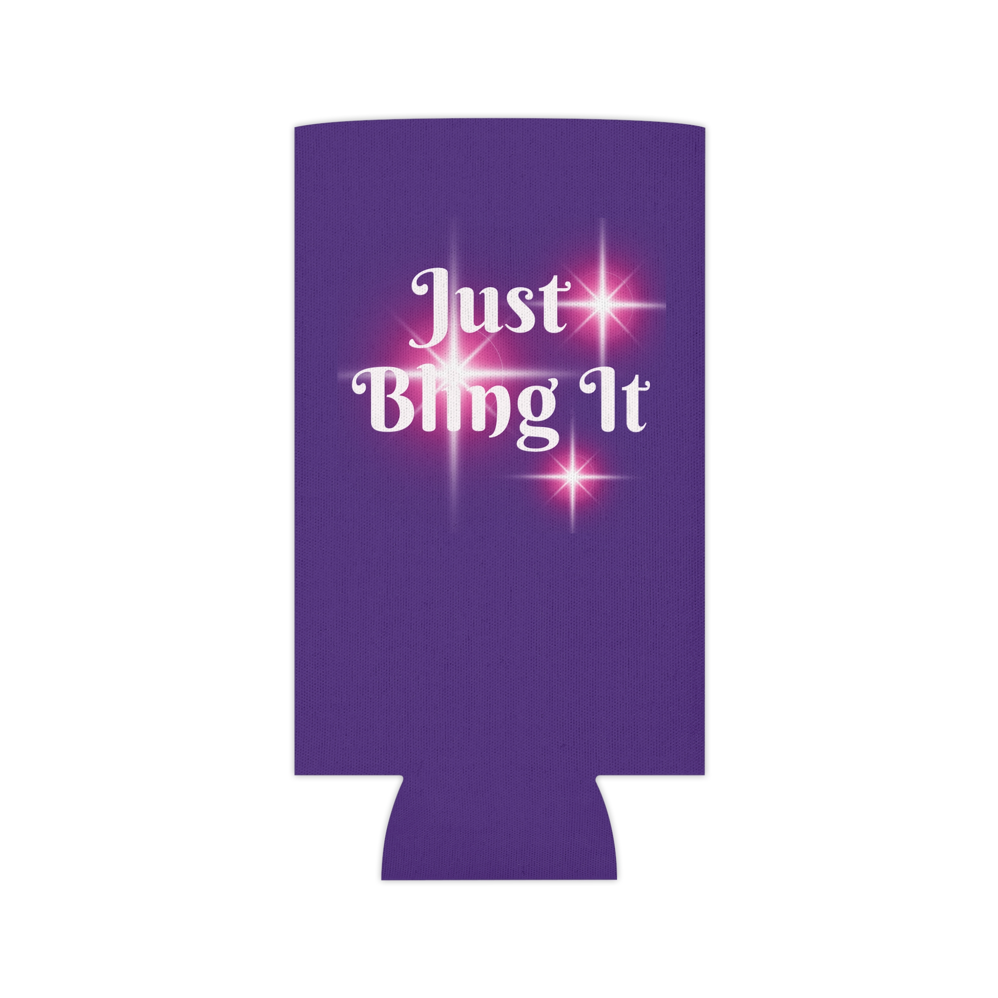 Just Bling It Stubby Holder - Purple Sparkly Koozie - Sassy Can Cooler - Image 11