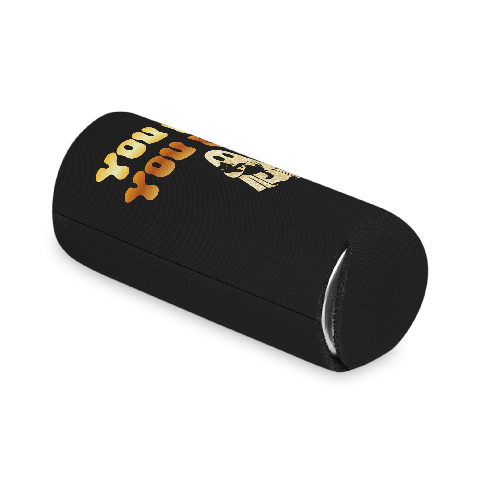 You Do You Boo Koozie - Stubby Holder - Can Cooler - Gold Ghost with Black Cat - Image 17