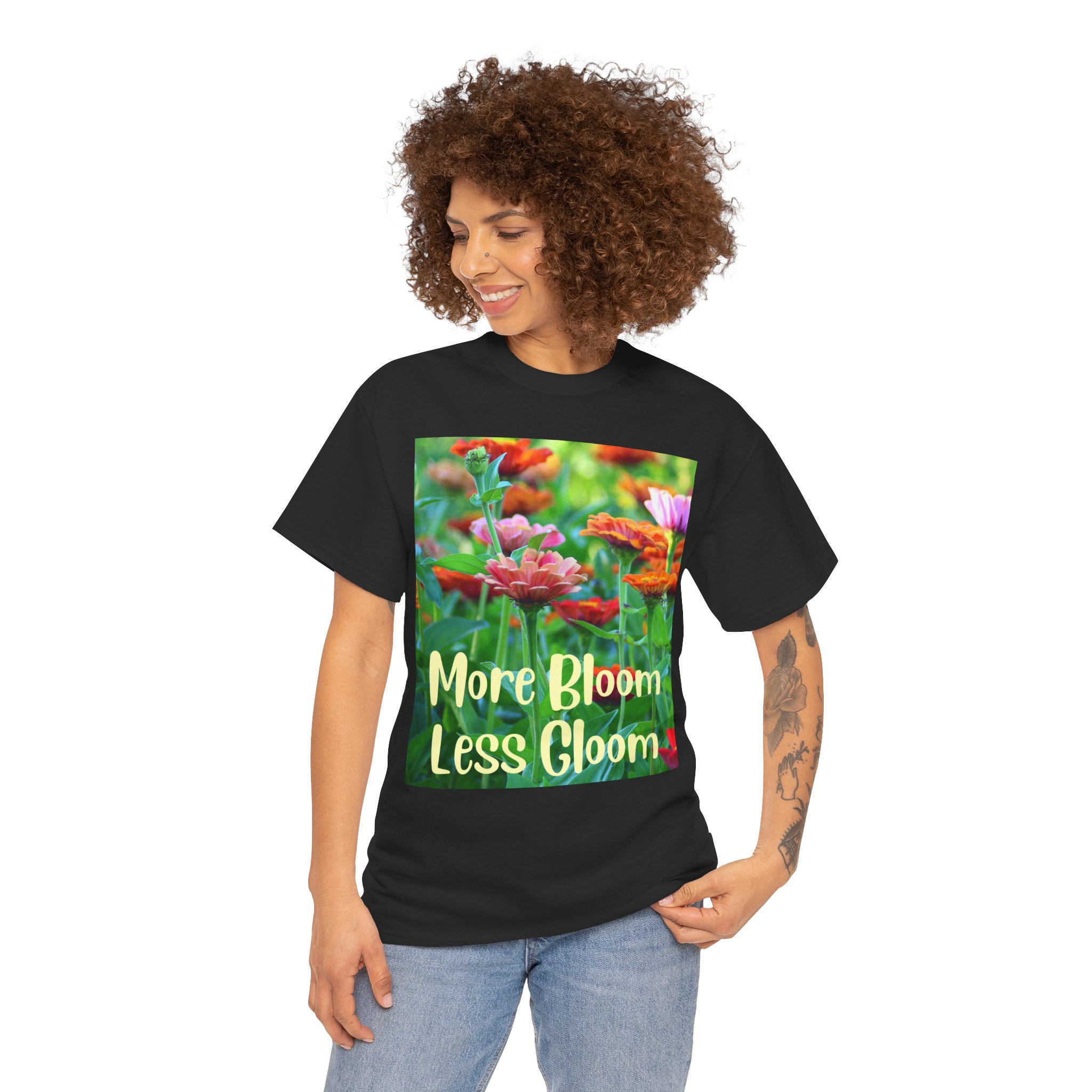 More Bloom Less Gloom - Uplifting T Shirt for Non-Doomers - Gift for Him or Her - Image 7