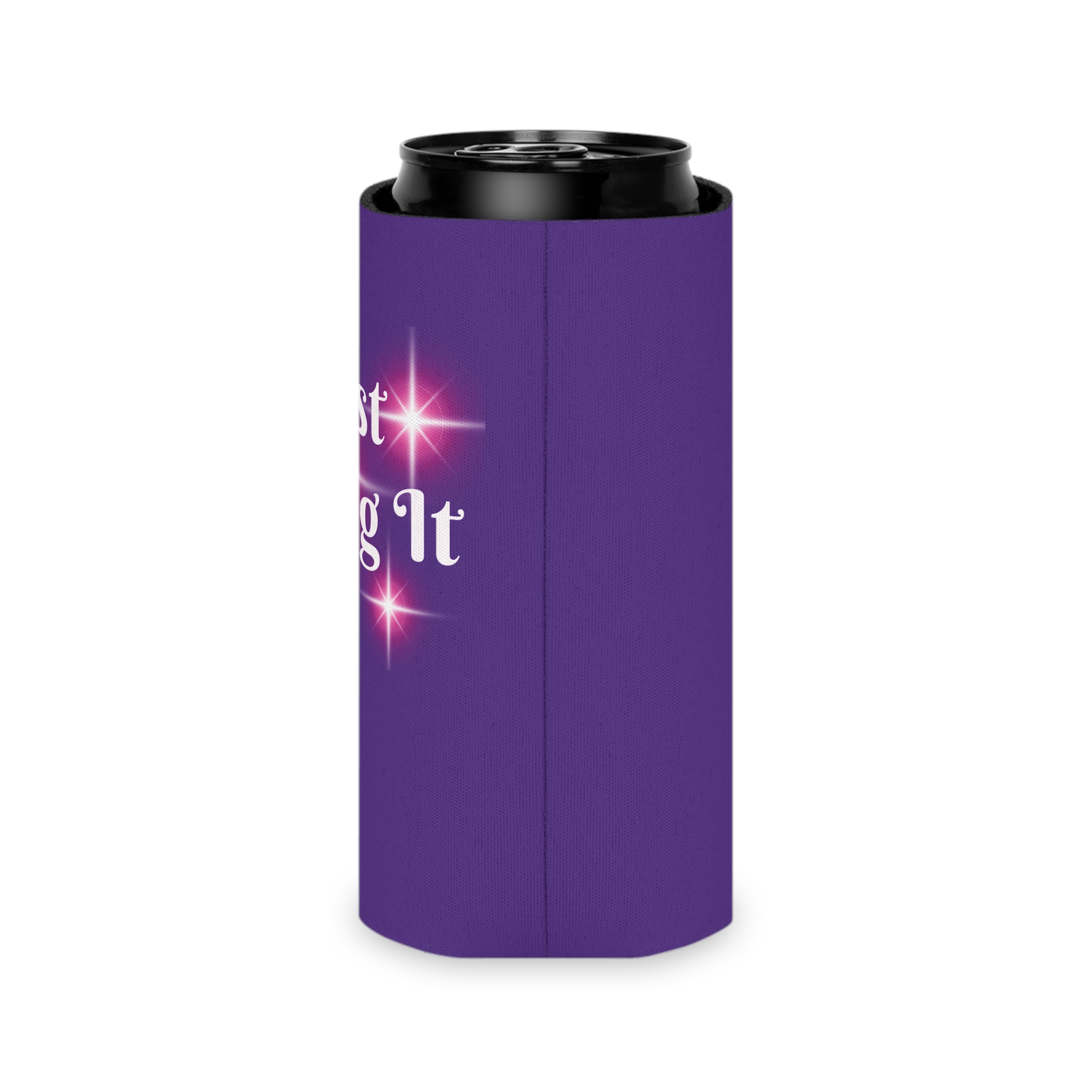 Just Bling It Stubby Holder - Purple Sparkly Koozie - Sassy Can Cooler - Image 16