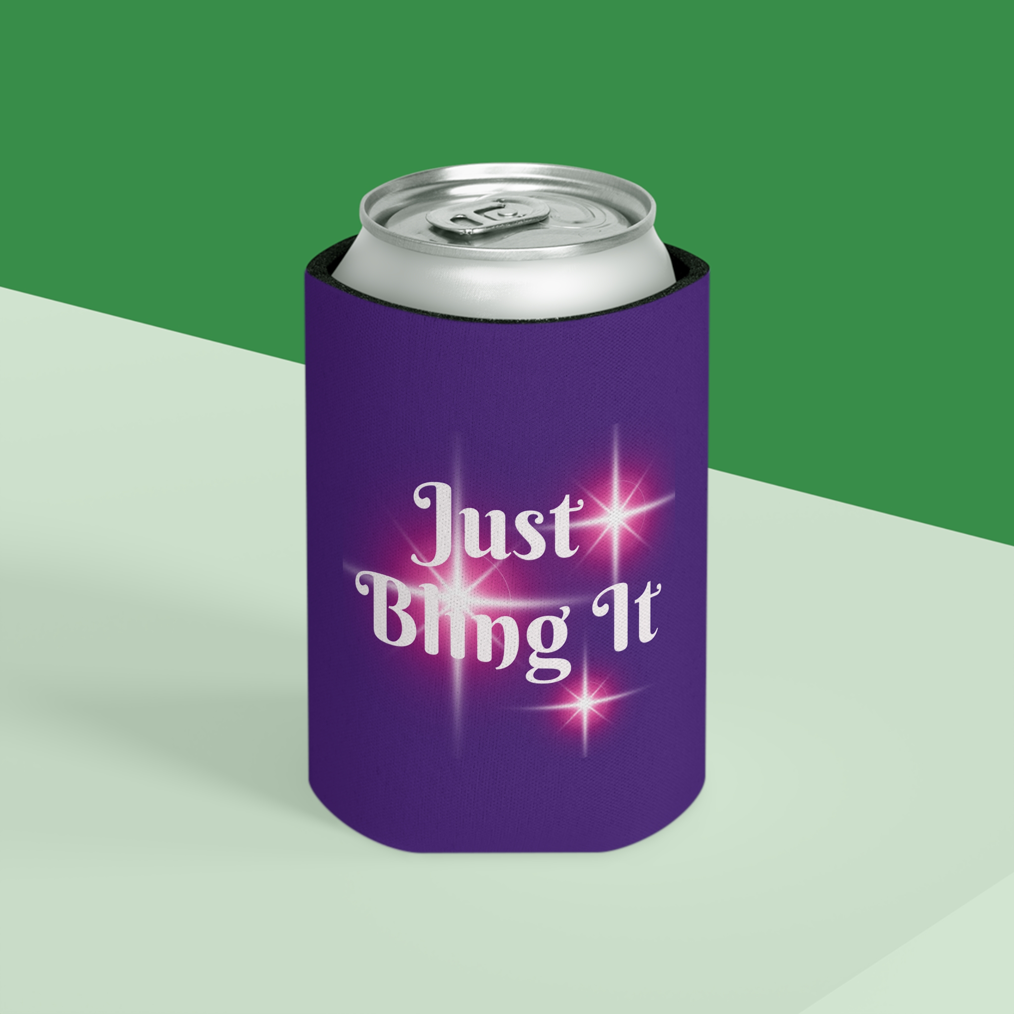 Just Bling It Stubby Holder - Purple Sparkly Koozie - Sassy Can Cooler - Image 9