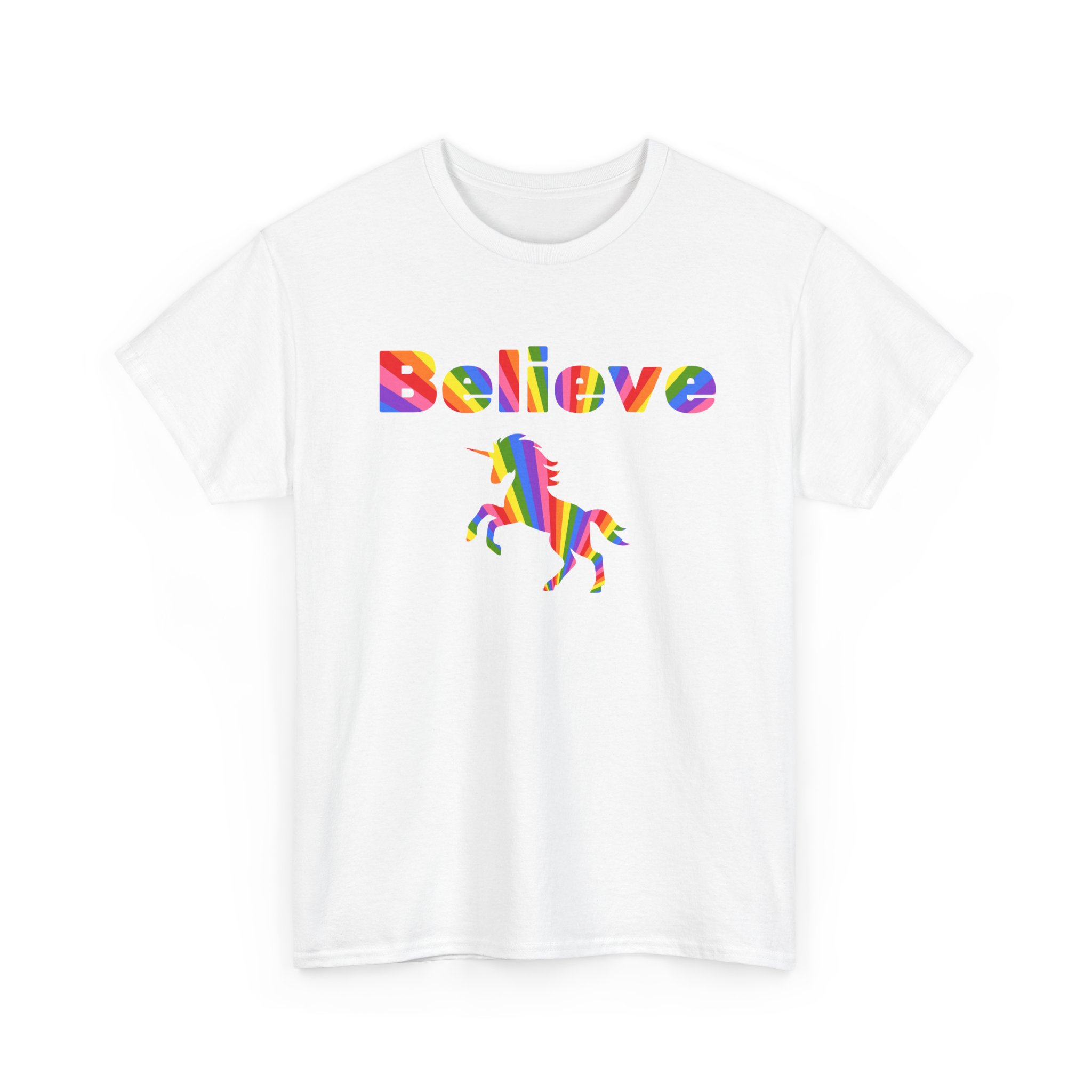 Rainbow Unicorn T-Shirt - Freedom to Believe - Individual and Unique - Image 2