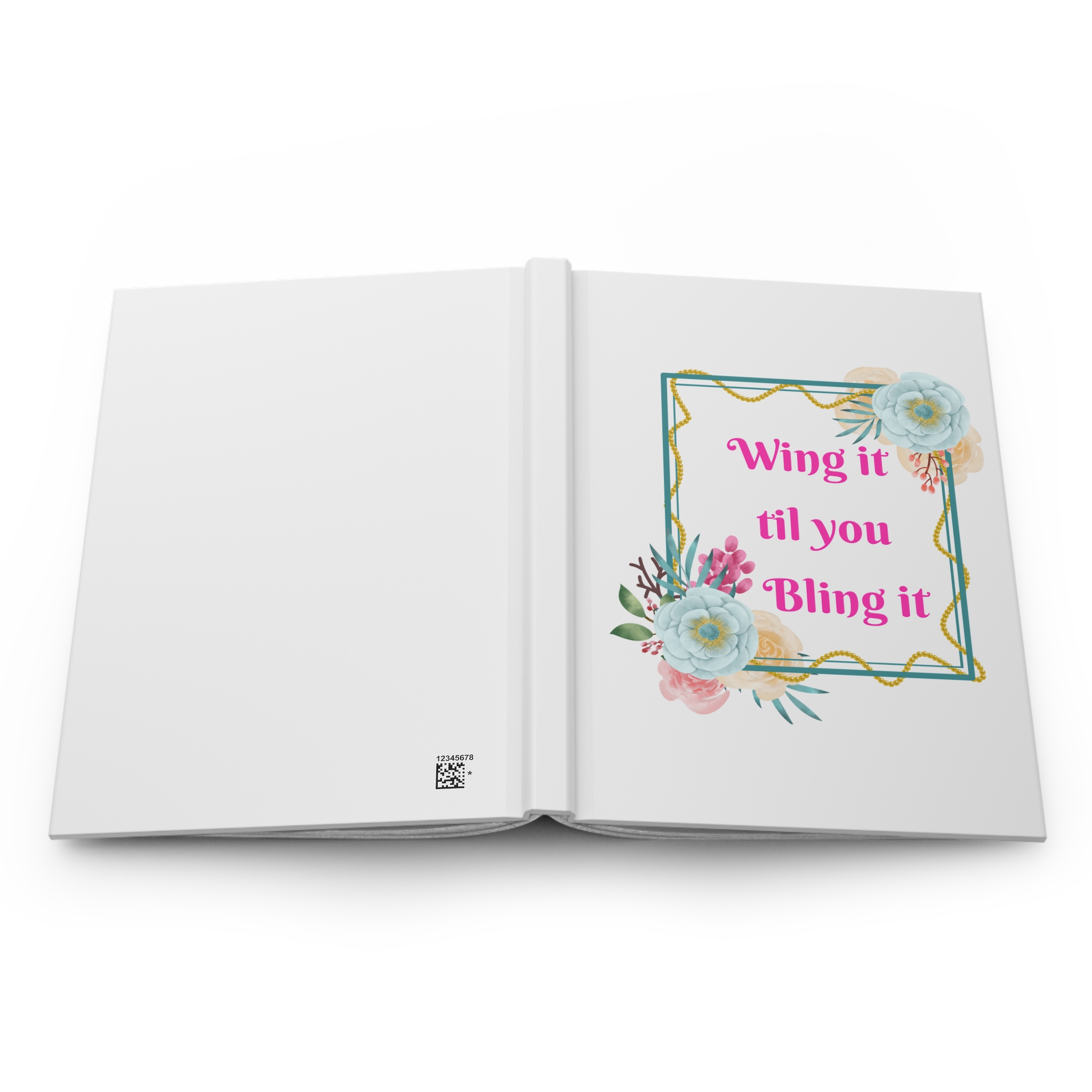 Wing It Til You Bling It Hardcover Writing Journal - Lined Inspirational Notebook - Image 5