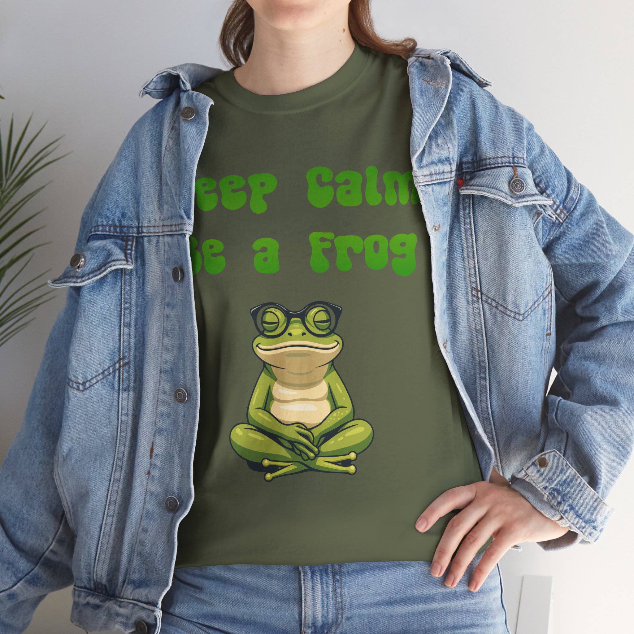Keep Calm Be a Frog T-Shirt | Frog Graphic Tee - Mindfulness Peace Meditation - Yoga Gift - Image 17
