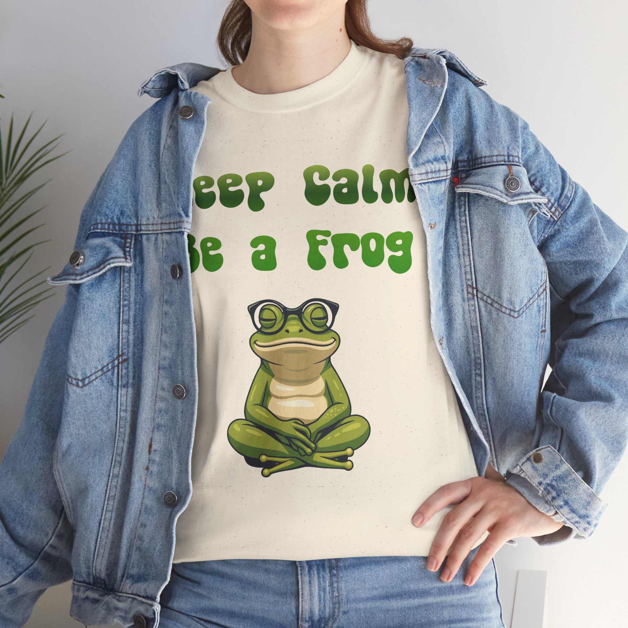Keep Calm Be a Frog T-Shirt | Frog Graphic Tee - Mindfulness Peace Meditation - Yoga Gift - Image 14