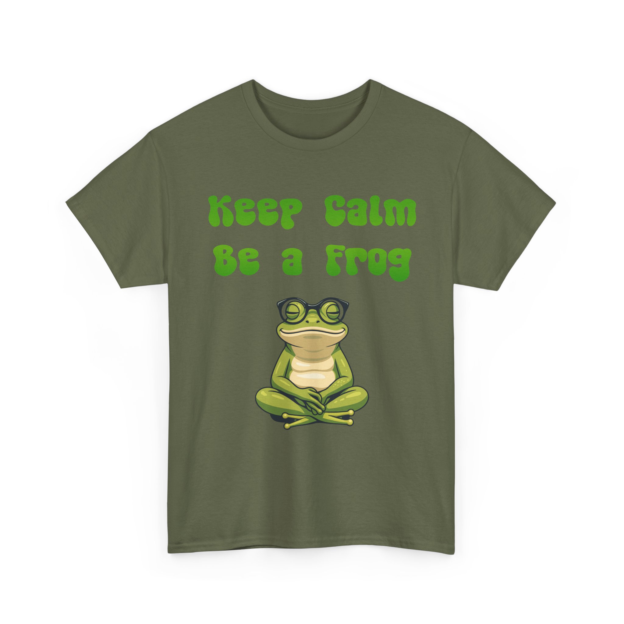 Keep Calm Be a Frog T-Shirt | Frog Graphic Tee - Mindfulness Peace Meditation - Yoga Gift - Image 15