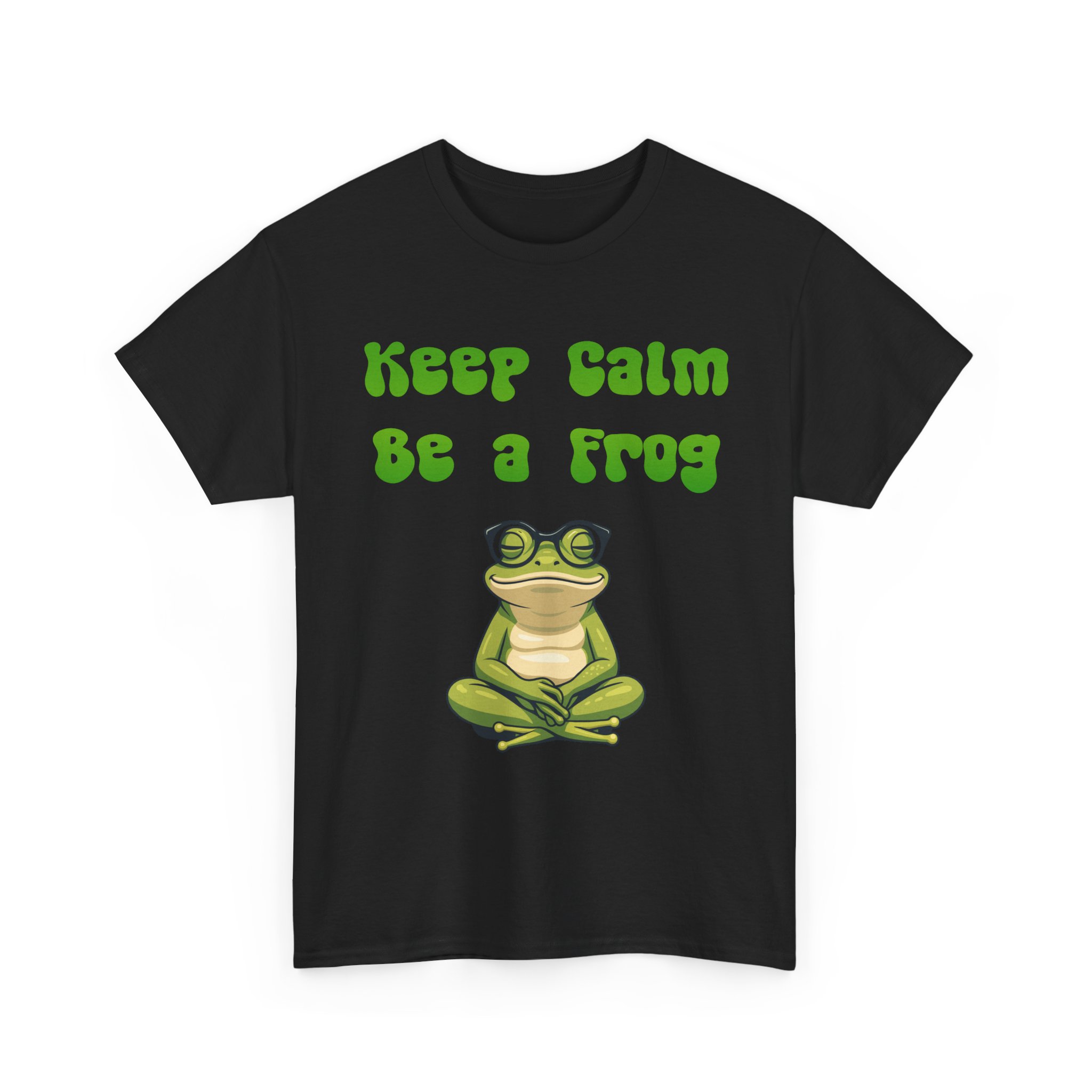 Keep Calm Be a Frog T-Shirt | Frog Graphic Tee - Mindfulness Peace Meditation - Yoga Gift - Image 9