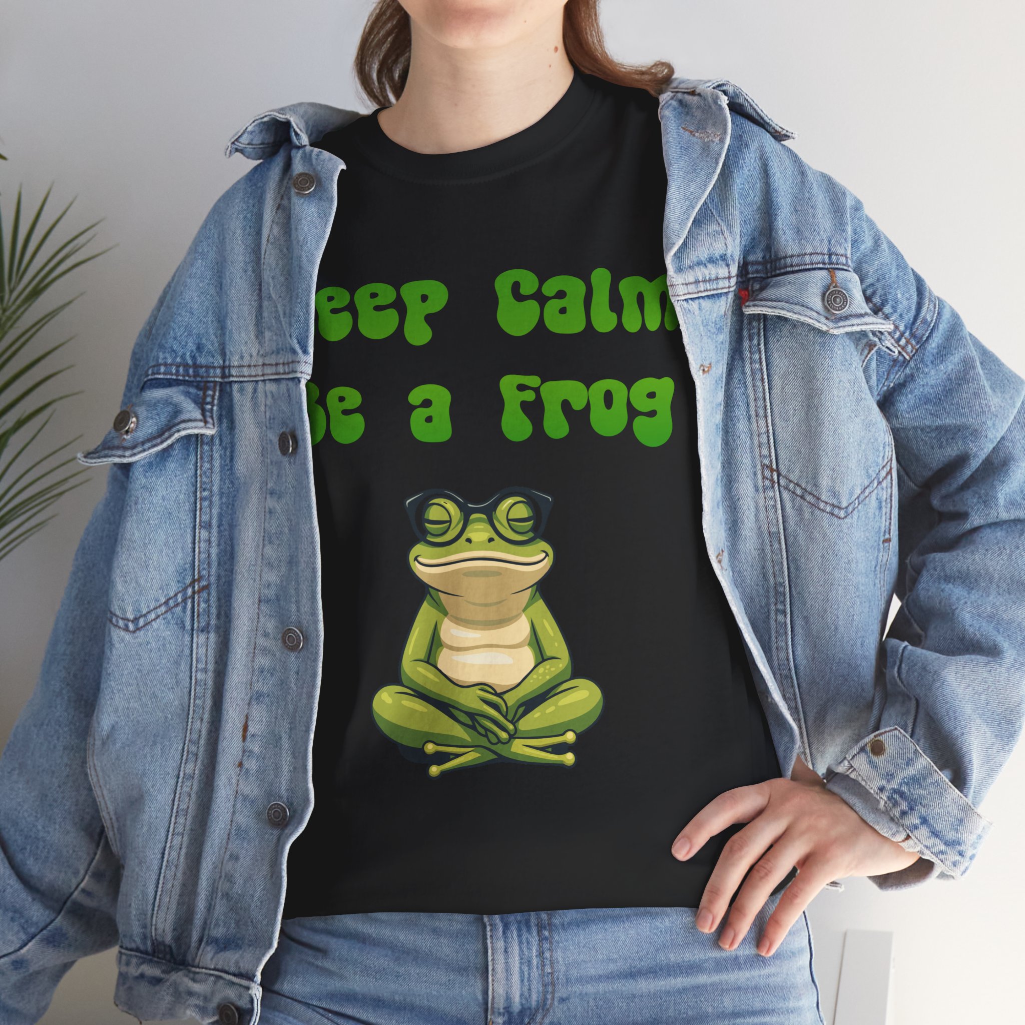 Keep Calm Be a Frog T-Shirt | Frog Graphic Tee - Mindfulness Peace Meditation - Yoga Gift - Image 11