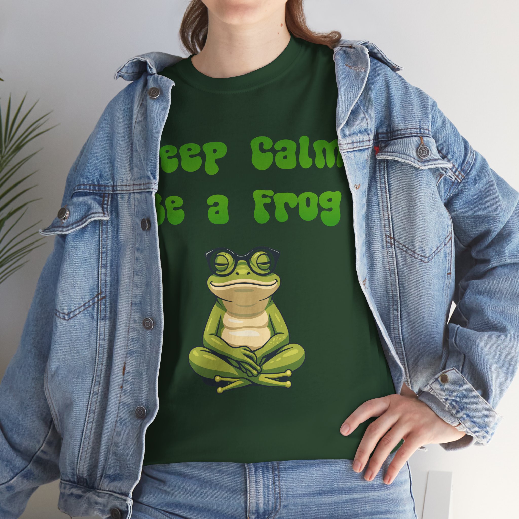 Keep Calm Be a Frog T-Shirt | Frog Graphic Tee - Mindfulness Peace Meditation - Yoga Gift - Image 20