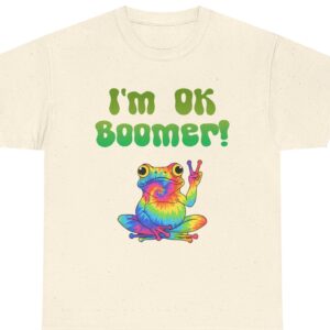 im ok boomer rainbow frog be kind t shirt