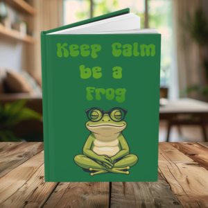 keep calm be a frog hardcover writing journal